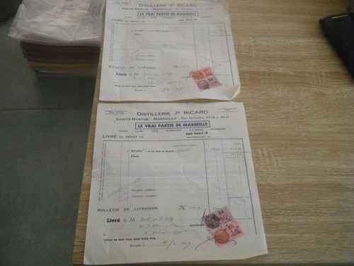 Collection ricard 1939 facture - collection,
