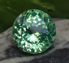 Naturel Brésil Vert Paraiba Tourmaline Rond Coupe Ample Pierre Précieuse 13.50