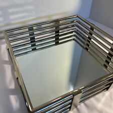 Cyan Design Chrome & Mirror Tray 15 Inch Willy Rizzo Style Sturdy Design
