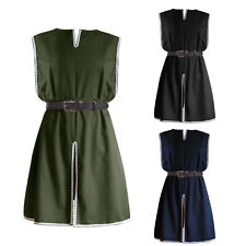 Medieval Tunic Renaissance Costume Knight Cosplay Viking LARP Men Multi Size