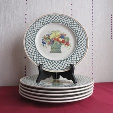 6 large porcelain flat plates