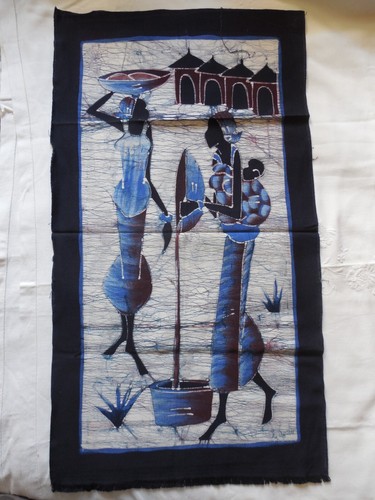 Peinture africaine sur tissu - peinture,