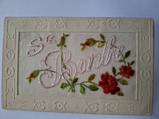 carte postale ancienne Brodée