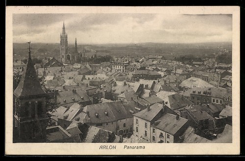 Cpa arlon vue générale 1917 - arlon,,