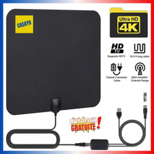 Antenne TV Intérieure  HDTV numérique Chaînes locales 4K  TNT Tous téléviseurs