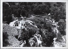 Algeria, Meskoutine Hammam, Cascade d&#039;hot water, vintage print, circa 1900