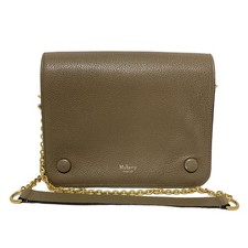 Auth MULBERRY - Gray Beige Leather Shoulder Bag