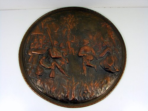 Plaque cuivre repoussé - repoussé, ecole