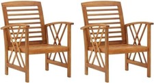 Lot de 2 Chaises Bois Massif