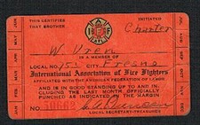 VERY RARE Dick Hyland membership card boxing California boxer one of a kind
