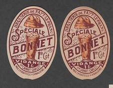 2 Old Small Labels Alcohol Belgium Beer Special Hat