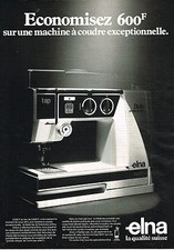 1981 ELNA ADVERTISING ADVERTISEMENT STELLA TPS sewing machine