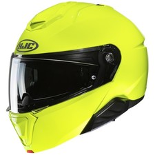 Casque pliant HJC i91 Solid Fluo Green casque de moto casque Pinlock pare-soleil