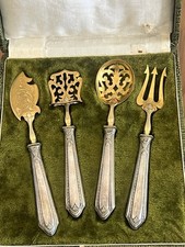 ERCUIS / 5 cutlery with hors d'oeuvres silver handle 800 / ANTIQUE SILVERWARE