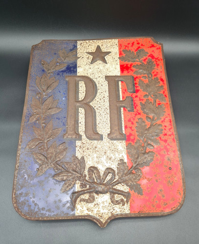 Plaque ancienne porte - , drapeaux