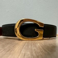 Ceinture en cuir boucle logo