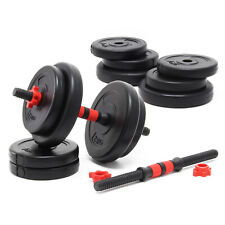 LUXTRI Jeu Haltères 20 kg Plaques de poids Ciment Entrainement Musculation Poids
