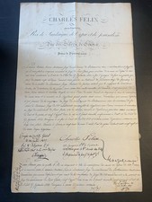 1827 – Document royal signé