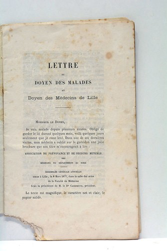 Livre ancien lettre doyen - livre,