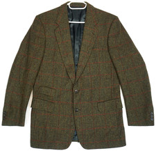 Blazer Burberry Gaggl en laine tweed à carreaux verts pour homme US 42 EU 52