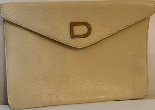 Delvaux beige leather envelope - delvaux,