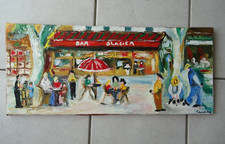 Tableau Art Naïf Signé Place