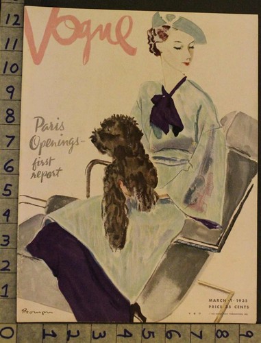 1935 pierre mourgue - poodle, dog