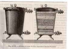 1890 ENGRAVING ENGRAVING INDUSTRY WATER FILTER DOMESTIC STUMP FONVIELLE