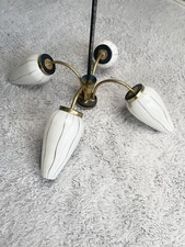 Magnifique Lustre vintage 4 branches années 50 Laiton