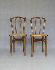 2 chaises bistrot cannées Cambier Belgique 1920- no Thonet -