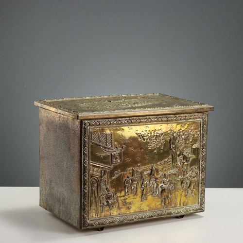 Coffre bois ancien - ancien, métal