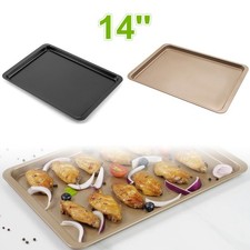 ​Plateau de cuisson poêle boulangerie four 37 x 25,5 x 1,5 cm noir doré 14 p
