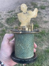 German Cigarette Dispenser German Art Deco Brass Bartender Bauhaus Lighter