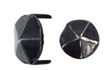 Cache vis fer forgé HSI tête diamant forme ronde 2 pointes - 16x11mm - 179930