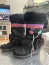 Super Cute Vintage Technic Apres Ski Fur Boots! Ladies EU36 US 5/5.5 See PICS! ￼