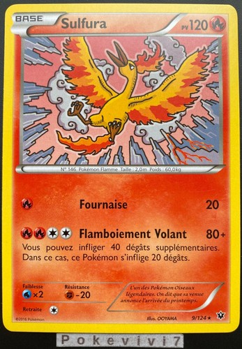 Carte pokemon sulfura - sulfura, 9/124