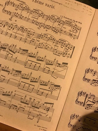 Paderewski thème varié - thème,