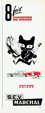 Advertising Advertising 1021 1964 S.E.V Marchal Headlight Candles 8 Times Champion