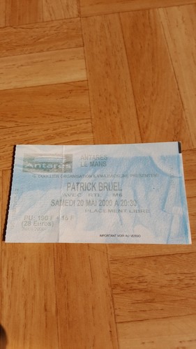 Billet concert patrick - billet, de