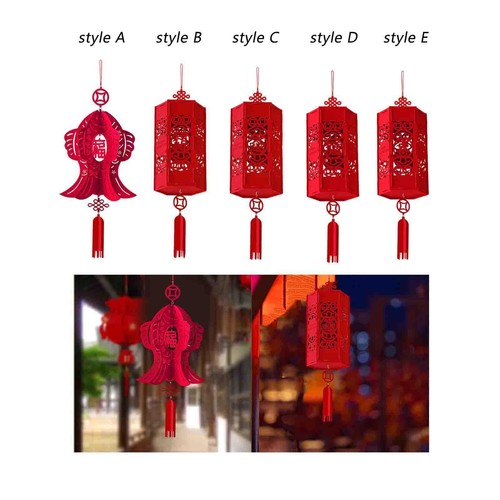 Lanterne chinoise rouge - , du