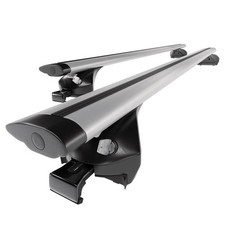 Barres de toit en aluminium pour VW Volkswagen Polo Cross (2014-2017) D argent