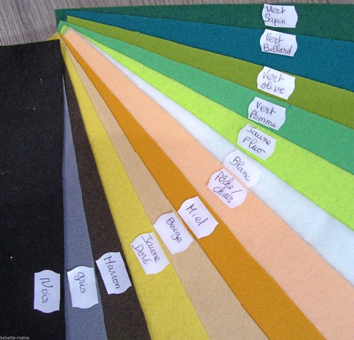 Coupon tissu feutrine feuille - coupon,