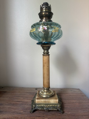Lampe petrole ancienne verre - a,