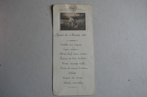 Menu 1899 déjeuner chien - menu,