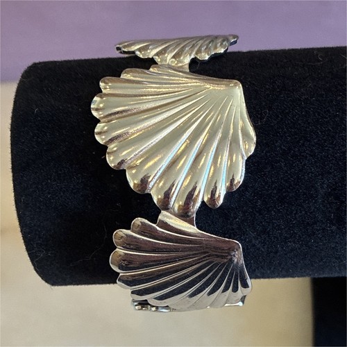 Bracelet manchette argenté