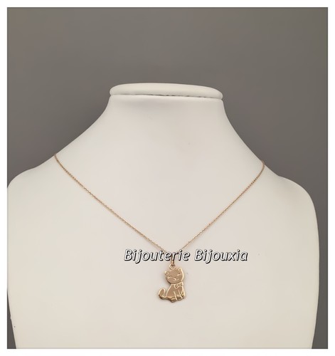 Collier pendentif petit chat - collier,