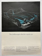 Volkswagen Karmann Ghia Original 1968-1974 Vintage Print Ad VW Sports Car