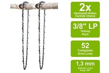 2 Carbure chaînes adapté pour Bosch AKE30LI | 35cm 3/8LP 52M 1,3mm