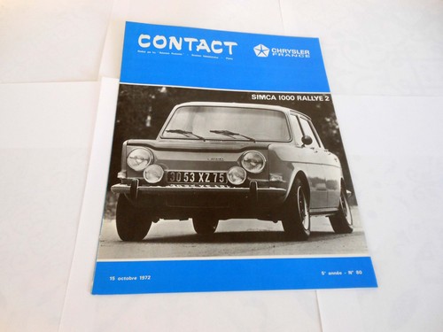 Simca 1000 rallye revue - simca, 2