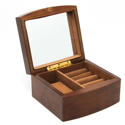 Boîte bijoux bois brun - à,